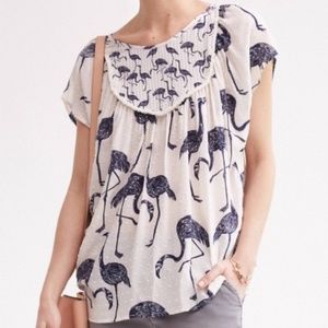 🔵Anthropologie Corey Lynn Calter Flamingo Shirt